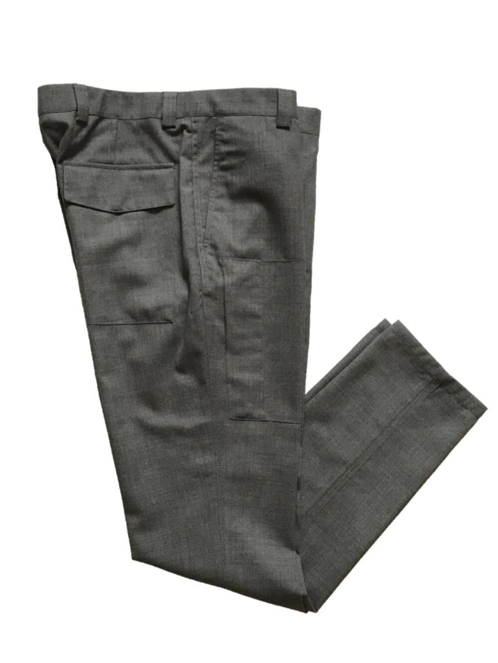 Brunello Cucinelli Wool Trouser Dress Pants Slacks Mens 52 36 US Gray Pockets